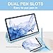 SSS·GRGB Case for 11 Inch Samsung Galaxy Tab S8 2022/Tab S7 2020(SM-X700/X706/T870/T875/T878) with S Pen Holder, PC Transparently Back,Tri-Fold Folio Stand Protective Cover, Auto Wake/Sleep,Light Blue