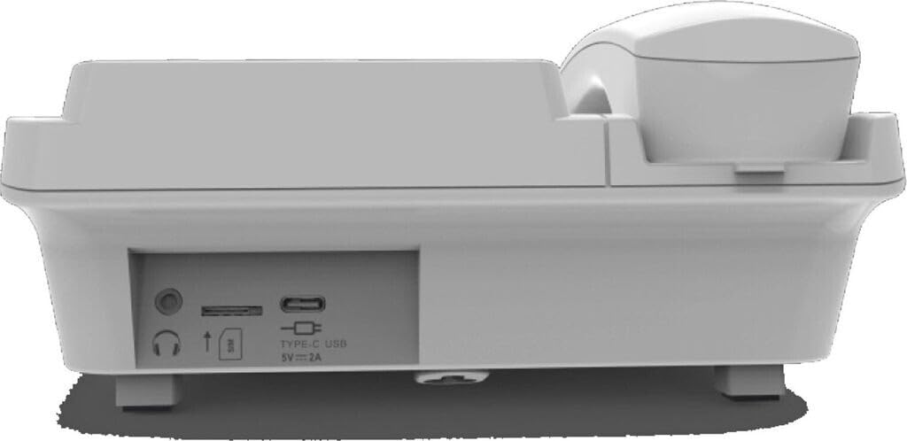 Telefono Fisso Sim GSM 4G da Tavolo x Anziani Bracciale SOS Pulsante Emergenza Telesoccorso, Volume Suoneria Extra Forte, Vivavoce, Tasti Grandi Parlanti, Display XXL, Compatibile Apparecchi Acustici