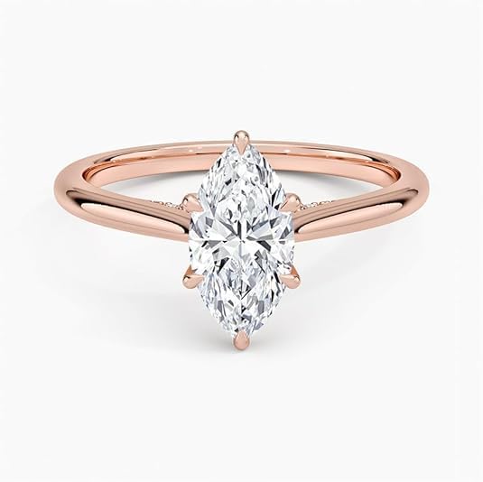 1–5 Carat Marquise Cut IGI Certified Lab Grown Diamond Ring 10K 14K 18K Solid Gold Dawn Inspired Engagement Ring Wedding Christmas Gift For Women (E–F Color, VVS1–VVS2 Clarity)