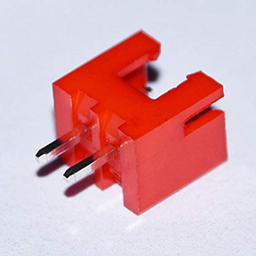 Davitu 500pcs/lot Red xh2.54-2a socket TJC3 2P socket XH2.54 terminal 2P - (Color: 500pcs a pack)