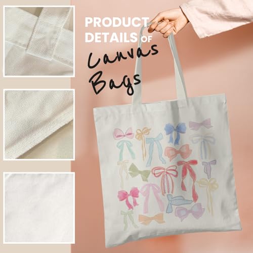 Bolso Tote de Lona Coquette Bows para Mujer miniatura 4