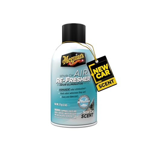 Meguiar's G16402 Whole Car Air Re-Fresher Odor Eliminator Mist, New Car Scent, 2 Fluid Ounces