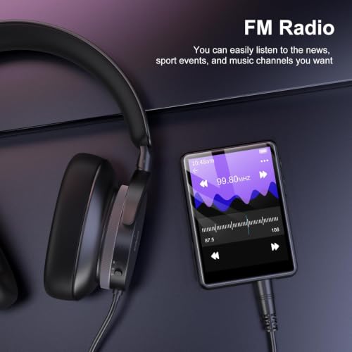 Image of MP3 Player Bluetooth 5.3 - SWOFY 64GB Mp3 Music Player with 2.4 inch Touch Screen, Portable Digital Audio Player with HD Speaker FM Radio, Recording Support up 512GB Black