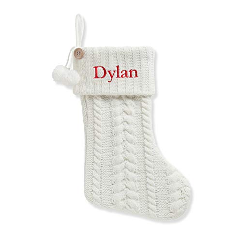 Personalized Planet Traditional White Cable Knit...
