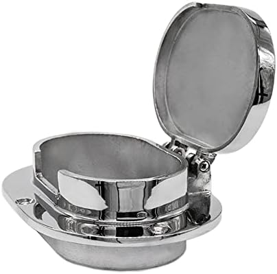 MARINE CITY 316 Stainless Steel Chain Oval Deck Pipe Sturdy Durable in The Salt Water Environment Smooth Gloss Finish Polished Functional Design for RV Marine Boat Yacht