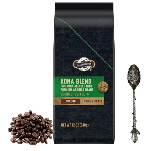 Kona Blend Café en Grano Tostado Medio 12 oz miniatura 1