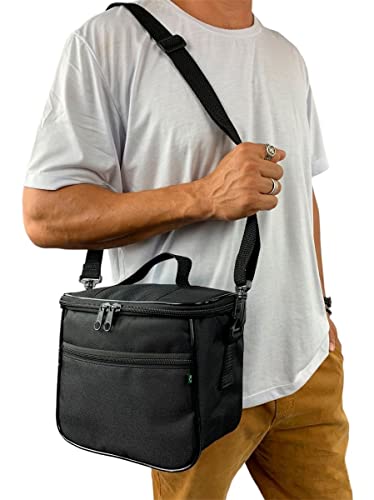 Bolsa Térmica Marmita Ombro Necessaire Transversal Preto ART MANIA