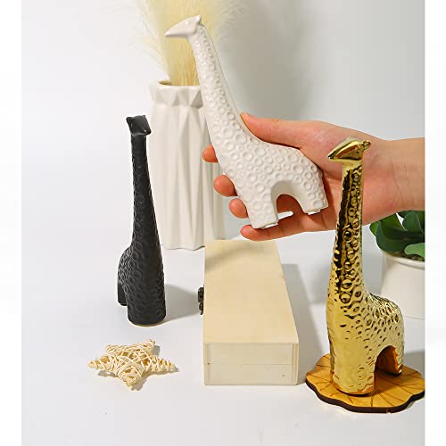 Insiswiner Small Animal Statues Black Giraffe Ceramic Home Decor Collectible Figurines For Shelf Desk Ornaments Living Room Bedroom Office Desktop Cabinets Decoration #TOP2