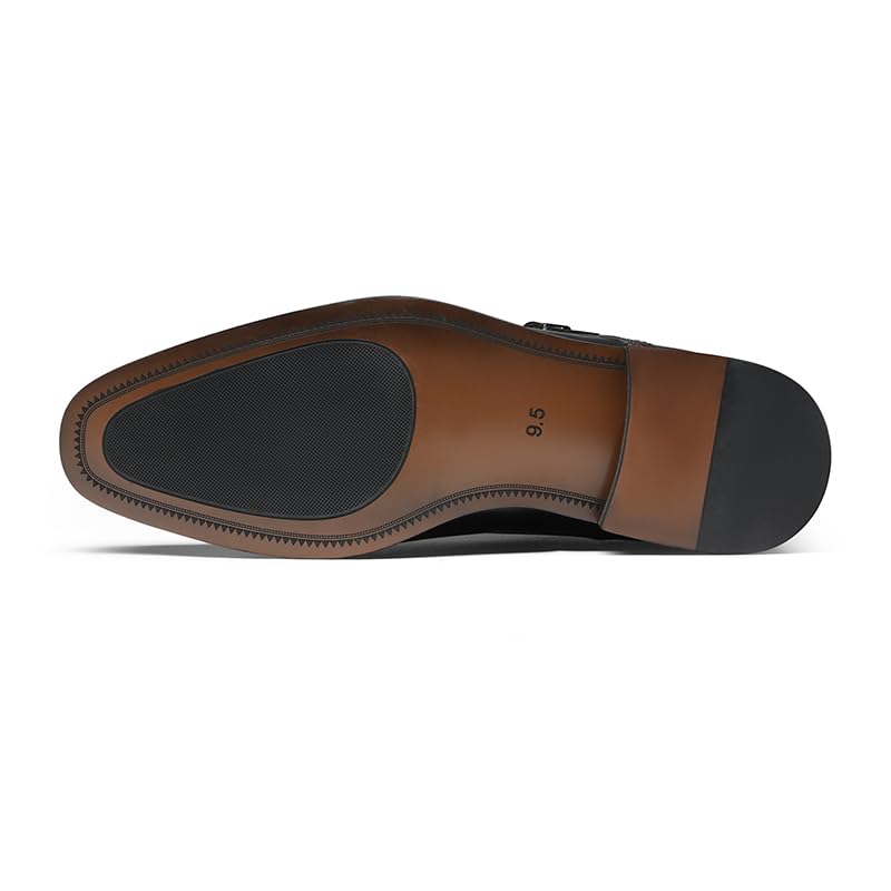 Image of Bruno Marc Men's Dress Loafer Shoes Monk Strap Slip On Loafers