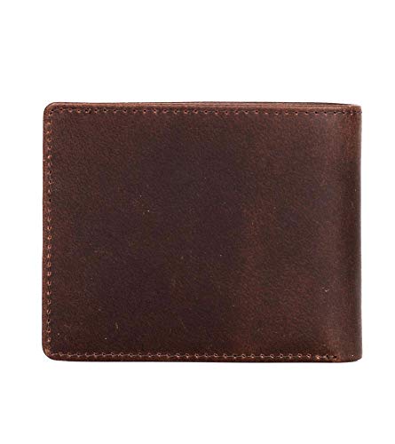 Men's RFID Blocking Leather Wallet (Eagle Brown)2