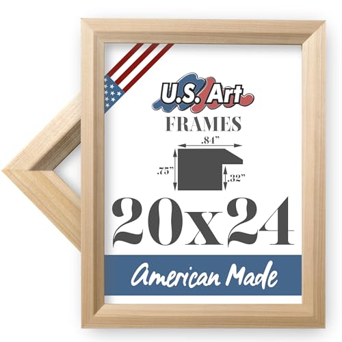 US Art 20x24 Natural Unfinished .84 inch Picture Poster Frame Ready to Finish Any Color