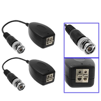 2 Stück Video Balun UTP Transceiver Balun passiv Video Balun schwarz