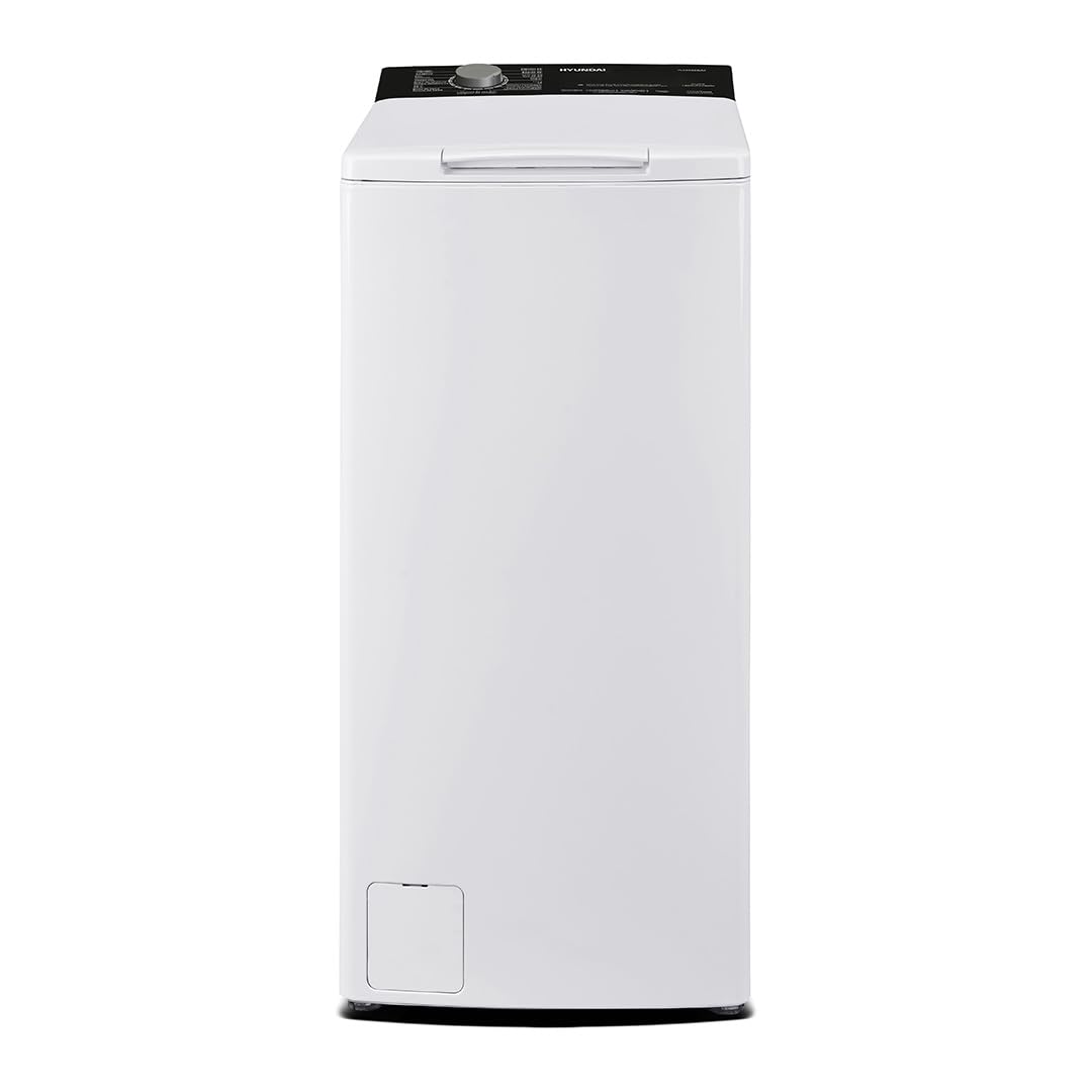 Hyundai Lavadora 8 Kg Carga Superior Blanco HLCS8300AI. 1900W, 1300rpm, 16 Programas, Función Stop&Go, Clase de Eficiencia Energética A
