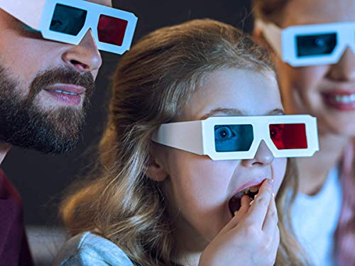 Image of Gadget Hero's 3D Anaglyph Glasses - Red and Blue Paper Board. (10)
