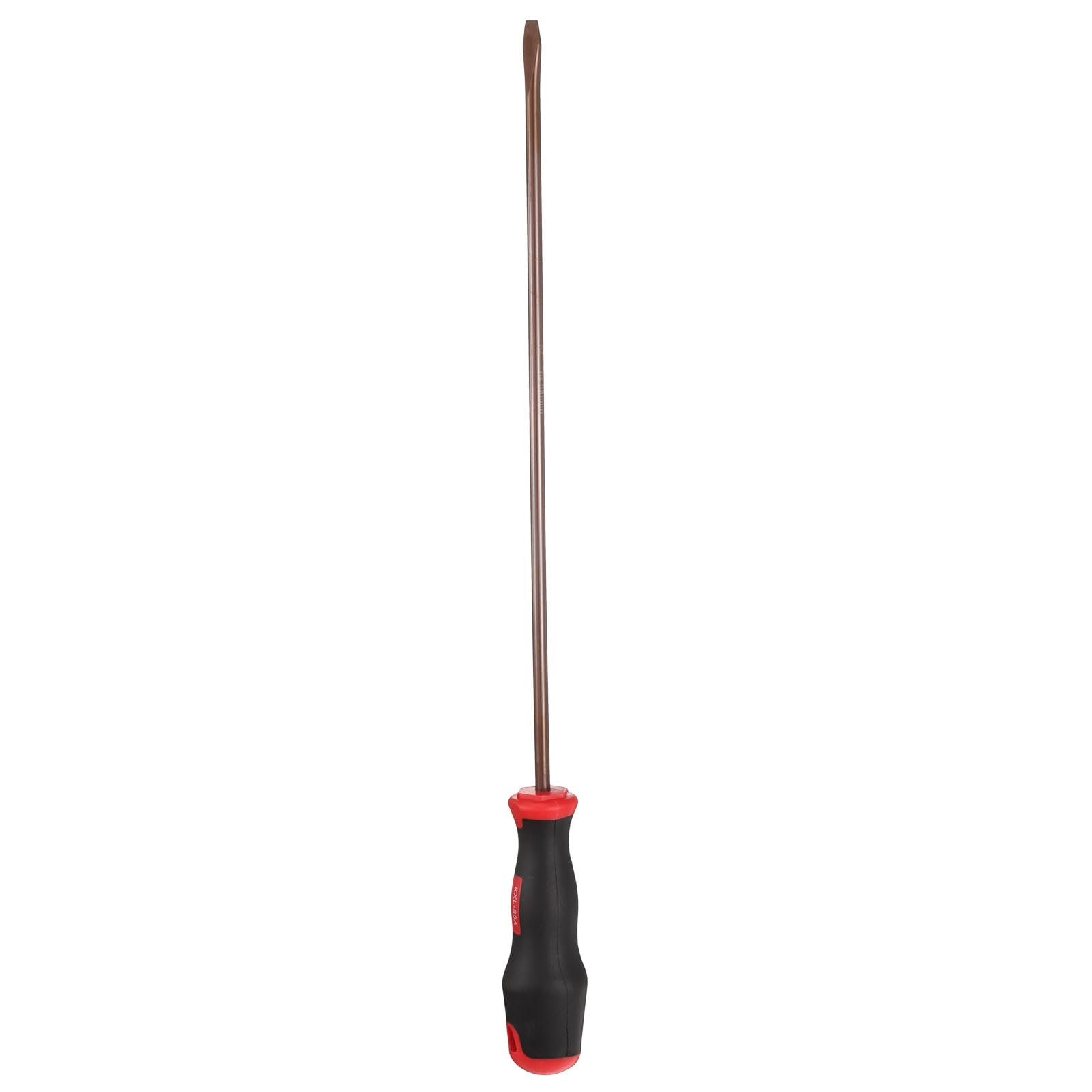 HARFINGTON SL6 Flat Head Screwdriver 16.54" Magnetic Screwdrivers 4.72" Heat-Treated S2 Alloy Steel with Ergonomic Handle for DIY Repairing, Red Brown