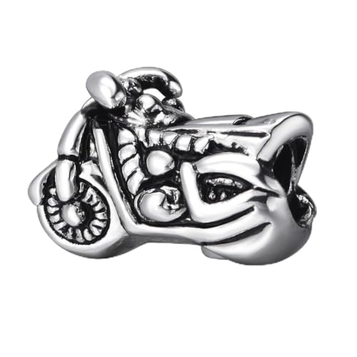 EvesErose Silver Motorcycle Bead Sterling Charm Fits Pandora & Similar Bracelets