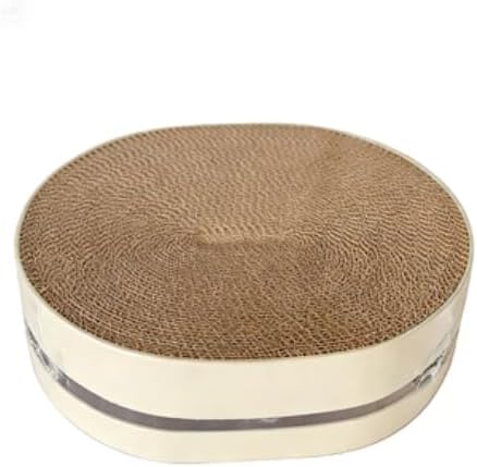 3-in-1 Cat Scratcher Bed with Ball Track, Large Scratch Area & Cat Lounge, Durable Cardboard Furniture Protector with Hidden Toy, Beige