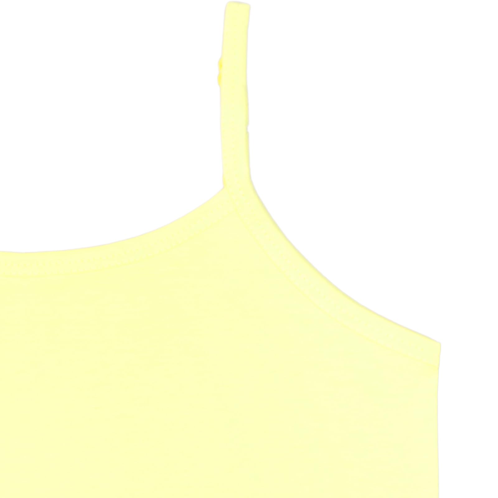 YouGotPlanB Inner Camisoles for Girls | Basic Colors | Regular Fit | 100% Cotton | Soft & Stretchy | Adjustable Straps | Lemon | 4-6 Years 1