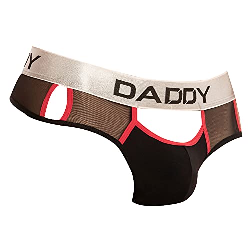 Mens Sexy Brief Erect Bikini Thong Pouch Low Waist G-string Sheer Back Jockstrap Underwear