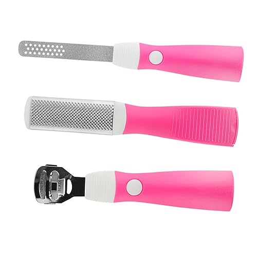 Ipetboom 1 Juego amoladora de estribos quita durezas cuticle remover Quita cutículas limas de uñas foot file colador removedor de piel muerta para pies limas de pies para pedicura rosa