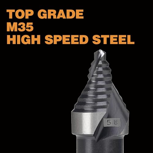 Image of 5 /8 inch Single Size M35 Step Drill Bit Unibit for Hole Drilling