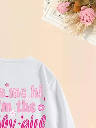 Girl's Letter Graphic Cute Sweatshirts Long Sleeve Crewneck Pullover Tops Fall Outfits3