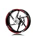 Adesivo per Cerchioni Moto personalità Ruota Adesivo Riflettente Cerchio Striscia Kit Pneumatico Impermeabile Moto Decalcomania Decorativa per Ya-MA-HA R1 R 1 R1 (Color : Red)