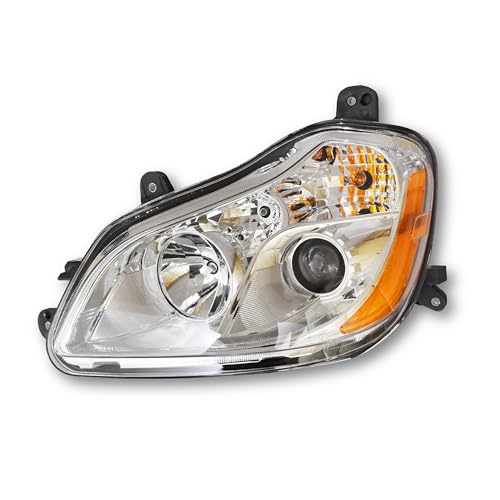 Voltexa Headlights Compatible with 2013 2014 2015 2016 2017 2018 2019 2020 2021 T680 Truck with Halogen bulb T680 Headlanps (Chrome Housing-Left)