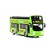 Huachaoxiang - Giocattolo elettrico a forma di autobus, modello di auto, modello di autobus, per auto in campagna, modello mini giocattolo per intrattenimento, colore: verde
