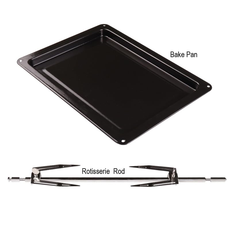 Bake Pan and Rotisserie Rod accessories