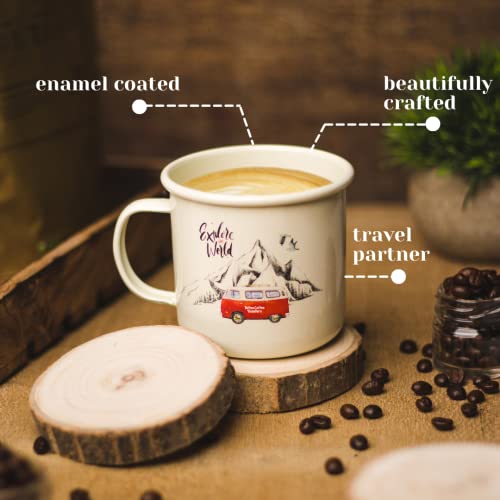 Image of Toffee Coffee Roasters | Baba Budangiri | Free Enamel Mug | Easy Brew (Hot Brew) Bag | Pack of 12 Sachets | Medium Dark Roast | Notes: Toasted Nuts, Earthy & Chocolate