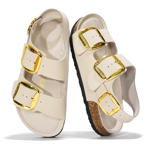 Image of Project Cloud 100% Genuine Leather Beach Sandals for Women 2026 with Lightweight & Comfortable Slides for Women - Non Slip with Memory Foam Slingback Womens Sandals 2026 (Garda)
