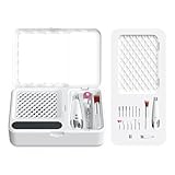 Portable Nail Dust Collector Deluxe Kit, Rechargeable Cordless Nail Quiet Vacuum Fan Cleaner with Mirror & Reusable Filters, Rich Nail Tech Tools, Compact Travel Size, Best Gifts for Women Teen Girls