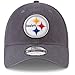 New Era NFL Core Classic 9TWENTY Graphite Adjustable Hat Cap - One Size (US, Alpha, One Size, Pittsburgh Steelers)
