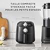 Midea Friteuse à Air Chaud 2L Compacte – 12 Programmes Air Fryer, 80-200°C, Panier Antiadhésif (Lavable), 1150W, Sans BPA – Idéal Petites Cuisines (Noir)