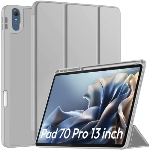 Image of Robustrion Case for Moto Pad 70 Pro 13 inch Cover Case with [Pencil Holder] [Soft Flexible Case] for Motorola Pad 70 Pro 13 inch Cover Case [Auto Sleep Wake Support] - Grey
