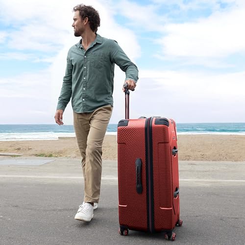 Image of Traveler's Choice Maxporter II Polycarbonate Hardside Trunk with Spinner Wheels, Red, 28-Inch Medium Trunk