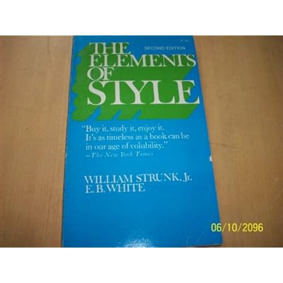 The Elements of Style, 2nd Edition