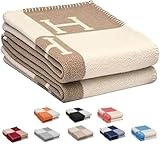 h Blanket 2026 Upgrade Thick Knitted Throw Blanket for Couch Soft Throw Blanket Faux Fleece Cashmere Plaid Warm Shawl for Girls, Christmas Birthday Gifts for Women Men Teen (Brown)