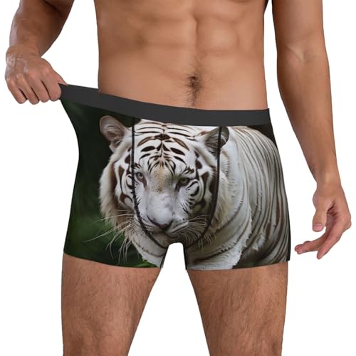 Men's Underwear Majestic White Bengal Tiger Boxer Briefs Breathable Stretch Mens Boxer Moisture-Wicking Trunks for Men3