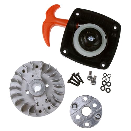 FLMLF Easy Pull Starter and Flywheel with Claw for 1/5 HPI ROFUN Rovan KM Baja 5B 5T 5SC Losi 5ive-T FG GoPed RedCat Rc Car Parts