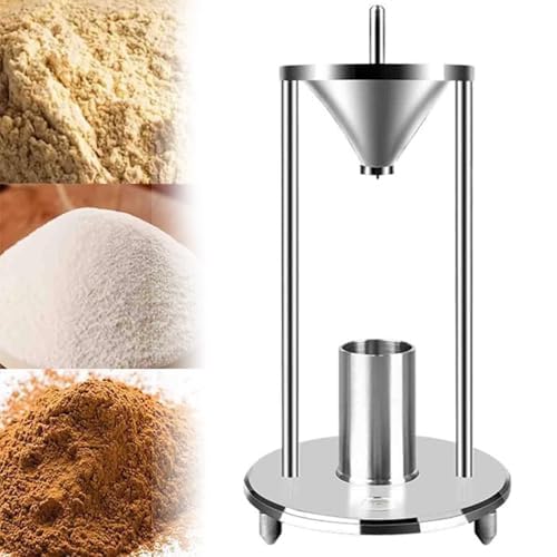 Probador de Densidad aparente, medidor de Densidad de apilamiento Natural con Taza de 100 ml y Embudo de 120 ml, densímetro de Polvo de Acero Inoxidable para medición de Polvo metálico no metálico