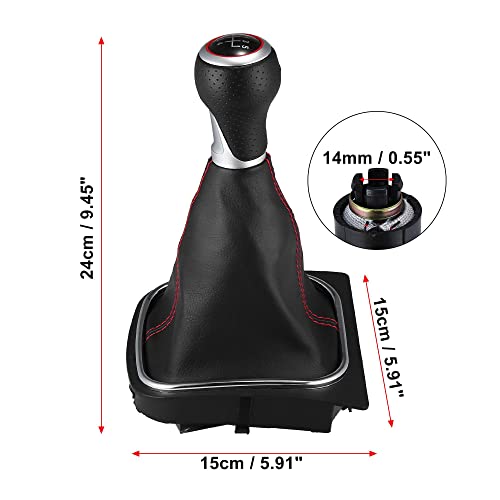 X Autohaux 5 Speed Gear Shift Stick Knob Handle Shifter Gaiter Boot Cover For Vw Golf Mk5 Mk6 Mk7 For Vw Scirocco Jetta Eos #TOP2