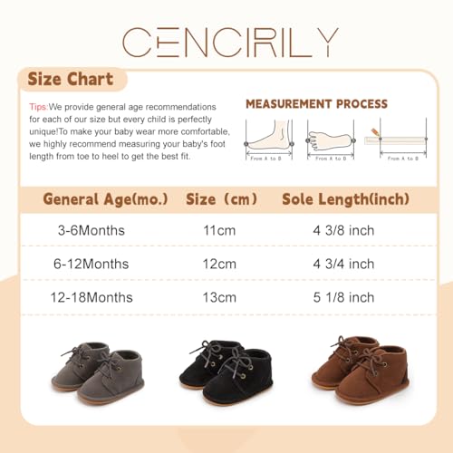 Cencirily Baby Booties Newborn Girl Boy Shoes Infant Fleece Cozy Fur Lining Winter Warm Ankle Boots Rubber Sole Anti-Slip Prewalker Boots thumb #5