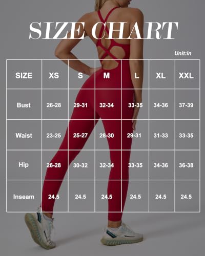 Image of LOVESOFT Workout Jumpsuits for Women Sleevesless Bodycon Backless Unitard