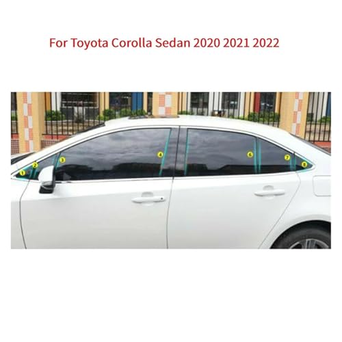 Cubiertas para postes de pilares Corolla 2019-2022, calcomanía ajuste de puerta 5