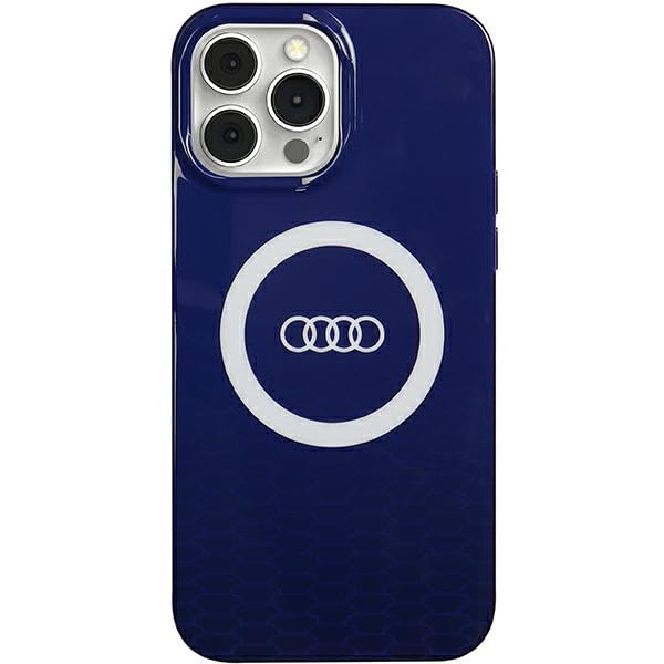 Audi Coque Rigide avec Grand Logo IML pour iPhone 13 Pro Max, 6,7 Pouces, Bleue, AU-IMLMIP13PM-Q5/D2-BE