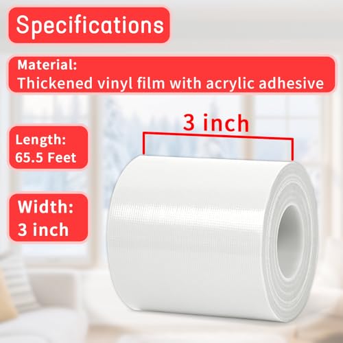 Image of Window Sealing Tape, Window AC Insulation Tape, White 3 Inch x 65 FT