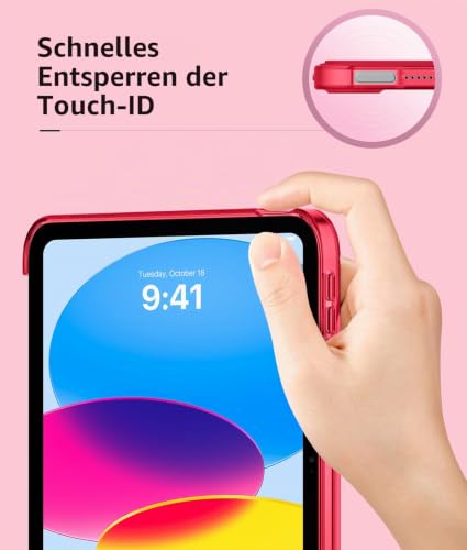 MoKo Hülle für iPad (A16) 11./10. Generation (2025/2022), Magenta – Ansicht 3