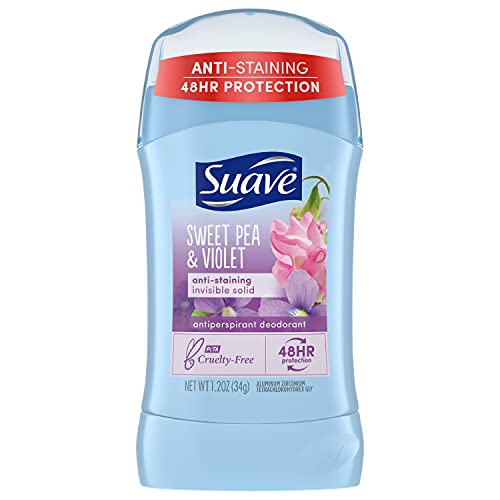 Suave Deodorant Antiperspirant Deodorant Stick 48-Hour Odor And Wetness Protection Sweet Pea Violet Deodorant For Women 1.2 Oz #TOP8